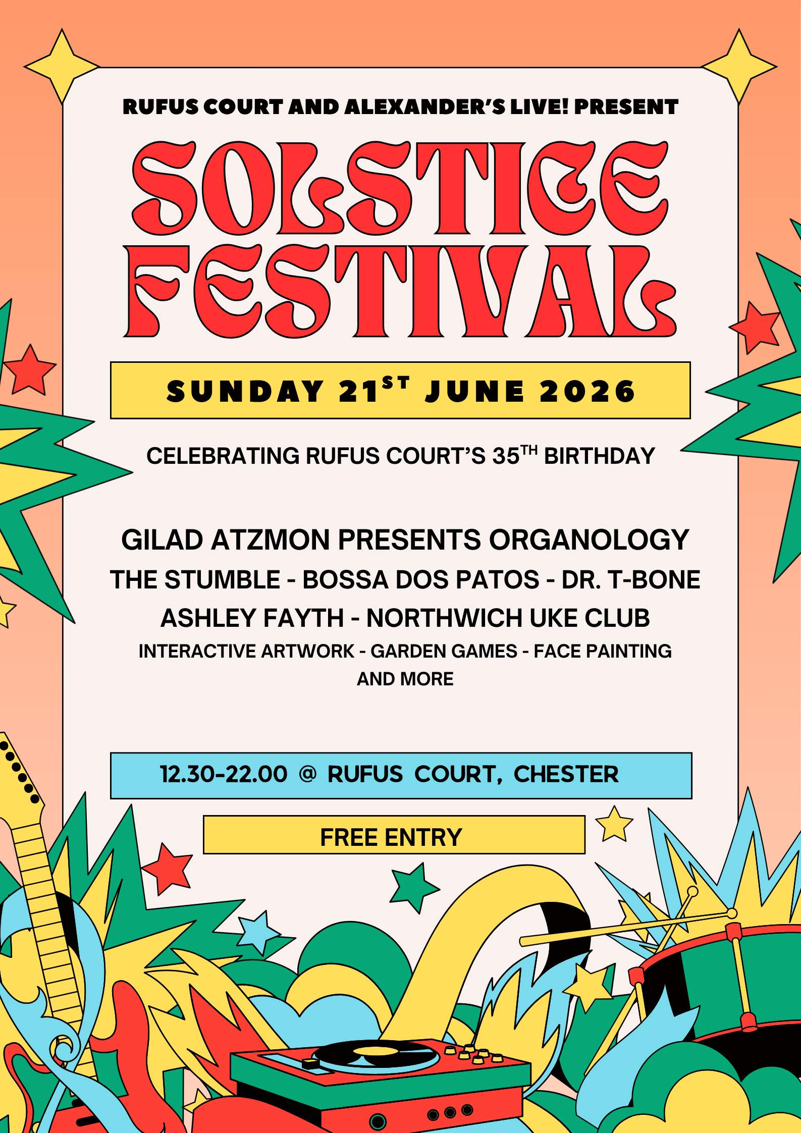 Solstice Festival — 21 June 2026, Rufus Court — 35 Years